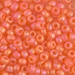 6-138FR:  HALF PACK 6/0 Matte Transparent Orange AB Miyuki Seed Bead approx 125 grams - 6-138FR_1/2pk