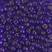 6-1427:  HALF PACK 6/0 Dyed Silverlined Dark Violet  Miyuki Seed Bead approx 125 grams - 6-1427_1/2pk