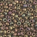 6-2035:  HALF PACK 6/0 Matte Metallic Khaki Iris Miyuki Seed Bead approx 125 grams - 6-2035_1/2pk