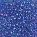 6-261:  HALF PACK 6/0 Transparent Sapphire AB Miyuki Seed Bead approx 125 grams - 6-261_1/2pk