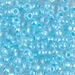 6-278:  HALF PACK 6/0 Aqua Lined Crystal AB   Miyuki Seed Bead approx 125 grams - 6-278_1/2pk