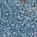 6-279:  HALF PACK 6/0 Marine Blue Lined Crystal AB  Miyuki Seed Bead approx 125 grams - 6-279_1/2pk