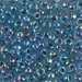 6-339:  HALF PACK 6/0 Blue Lined Aqua AB Miyuki Seed Bead approx 125 grams - 6-339_1/2pk