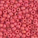 6-407FR:  HALF PACK 6/0 Matte Opaque Vermillion Red AB Miyuki Seed Bead approx 125 grams - 6-407FR_1/2pk