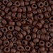 6-409F:  HALF PACK 6/0 Matte Opaque Chocolate Miyuki Seed Bead approx 125 grams - 6-409F_1/2pk