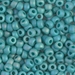 6-412FR:  HALF PACK 6/0 Matte Opaque Turquoise Green AB Miyuki Seed Bead approx 125 grams - 6-412FR_1/2pk