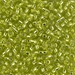 8-14:  HALF PACK 8/0 Silverlined Chartreuse (Was 706) Miyuki Seed Bead approx 125 grams - 8-14_1/2pk