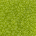 8-143F:  HALF PACK 8/0 Matte Transparent Chartreuse Miyuki Seed Bead approx 125 grams - 8-143F_1/2pk
