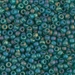 8-147FR:  HALF PACK 8/0 Matte Transparent Emerald AB Miyuki Seed Bead approx 125 grams - 8-147FR_1/2pk