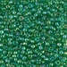 8-179L:  HALF PACK 8/0 Transparent Light Green AB Miyuki Seed Bead approx 125 grams - 8-179L_1/2pk