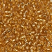 8-4:  HALF PACK 8/0 Silverlined Dark Gold Miyuki Seed Bead approx 125 grams - 8-4_1/2pk