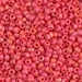 8-407FR:  HALF PACK 8/0 Matte Opaque Vermillion Red AB Miyuki Seed Bead approx 125 grams - 8-407FR_1/2pk