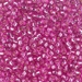 8-4267:  HALF PACK 8/0 Duracoat Silverlined Dyed Pink Parfait Miyuki Seed Bead approx 125 grams - 8-4267_1/2pk