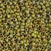 8-4515:  HALF PACK 8/0 Opaque Chartreuse Picasso Miyuki Seed Bead approx 125 grams - 8-4515_1/2pk