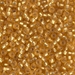 8-4F:  HALF PACK 8/0 Matte Silverlined Dark Gold Miyuki Seed Bead approx 125 grams - 8-4F_1/2pk