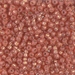 8-553:  HALF PACK 8/0 Dyed Dark Peach Silverlined Alabaster Miyuki Seed Bead approx 125 grams - 8-553_1/2pk