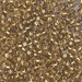 8-955: HALF PACK 8/0 24kt Gold Lined Pale Gray Miyuki Seed Bead approx 50 grams - 8-955_1/2pk