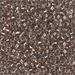 8-974: HALF PACK 8/0 Copper Lined Pale Gray Miyuki Seed Bead approx 50 grams - 8-974_1/2pk
