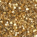 8C-191: HALF PACK 8/0 Cut 24kt Gold Plated Miyuki Seed Bead approx 25 grams - 8C-191_1/2pk