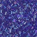 BGL1-353:  HALF PACK 3mm Miyuki Bugle Bead Cobalt Lined Sapphire AB approx 125 grams - BGL1-353_1/2pk