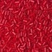 BGL1-408:  HALF PACK 3mm Miyuki Bugle Bead Opaque Red approx 125 grams - BGL1-408_1/2pk