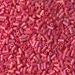 BGL1-408FR:  HALF PACK 3mm Miyuki Bugle Bead Matte Opaque Red AB approx 125 grams - BGL1-408FR_1/2pk