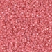 DB0070:  HALF PACK Coral Lined Crystal Luster 11/0 Miyuki Delica Bead 50 grams - DB0070_1/2pk