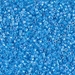 DB0076:  HALF PACK Light Blue Lined Crystal AB 11/0 Miyuki Delica Bead 50 grams - DB0076_1/2pk