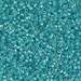 DB0079:  HALF PACK Turquoise Green Lined Crystal AB 11/0 Miyuki Delica Bead 50 grams - DB0079_1/2pk