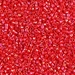 DB0159:  HALF PACK Opaque Vermillion Red AB 11/0 Miyuki Delica Bead 50 grams - DB0159_1/2pk