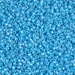 DB0164:  HALF PACK Opaque Turquoise Blue AB 11/0 Miyuki Delica Bead 50 grams - DB0164_1/2pk