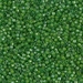 DB0274:  HALF PACK Lined Pea Green Luster 11/0 Miyuki Delica Bead 50 grams - DB0274_1/2pk