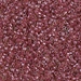 DB0283:  HALF PACK Cranberry Lined Peridot Luster 11/0 Miyuki Delica Bead 50 grams - DB0283_1/2pk