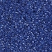 DB0285:  HALF PACK Blue Lined Aqua 11/0 Miyuki Delica Bead 50 grams - DB0285_1/2pk
