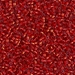 DB0602:  HALF PACK Dyed Silverlined Red 11/0 Miyuki Delica Bead 50 grams - DB0602_1/2pk