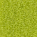 DB0766:  HALF PACK Matte Transparent Chartreuse 11/0 Miyuki Delica Bead 50 grams - DB0766_1/2pk