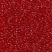 DB0774:  HALF PACK Dyed Semi-Frosted Transparent Red 11/0 Miyuki Delica Bead 50 grams - DB0774_1/2pk