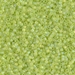 DB0860:  HALF PACK Matte Transparent Chartreuse AB 11/0 Miyuki Delica Bead 50 grams - DB0860_1/2pk