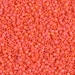 DB0872:  HALF PACK Matte Opaque Orange AB 11/0 Miyuki Delica Bead 50 grams - DB0872_1/2pk
