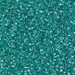 DB0904:  HALF PACK Sparkling Aqua Green Lined Crystal 11/0 Miyuki Delica Bead 50 grams - DB0904_1/2pk