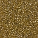 DB0909:  HALF PACK Sparkling Honey Beige Lined Chartreuse 11/0 Miyuki Delica Bead 50 grams - DB0909_1/2pk