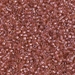 DB0913:  HALF PACK Sparkling Salmon Lined Topaz 11/0 Miyuki Delica Bead 50 grams - DB0913_1/2pk