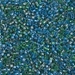 DB0985:  HALF PACK Sparkling Lined Caribbean Mix (blue green) 11/0 Miyuki Delica Bead 50 grams - DB0985_1/2pk