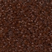 DB1392:  HALF PACK Dark Topaz Lined Rootbeer 11/0 Miyuki Delica Bead 50 grams - DB1392_1/2pk