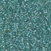 DB1767:  HALF PACK Sparkling Aqua Green Lined Crystal AB 11/0 Miyuki Delica Bead 50 grams - DB1767_1/2pk