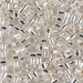 DBL-0041:  HALF PACK Silverlined Crystal 8/0 Miyuki Delica Bead 50 grams - DBL-0041_1/2pk