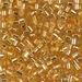 DBL-0042:  HALF PACK Silverlined Gold 8/0 Miyuki Delica Bead 50 grams - DBL-0042_1/2pk