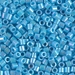 DBL-0164:  HALF PACK Opaque Turquoise Blue AB 8/0 Miyuki Delica Bead 50 grams - DBL-0164_1/2pk
