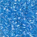 DBL-0176:  HALF PACK Transparent Aqua AB 8/0 Miyuki Delica Bead 50 grams - DBL-0176_1/2pk