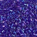 DBL-0178:  HALF PACK Transparent Cobalt AB 8/0 Miyuki Delica Bead 50 grams - DBL-0178_1/2pk